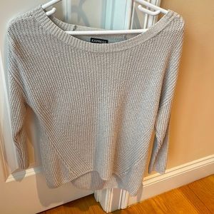Silver open back Express sweater. Perfect condition.